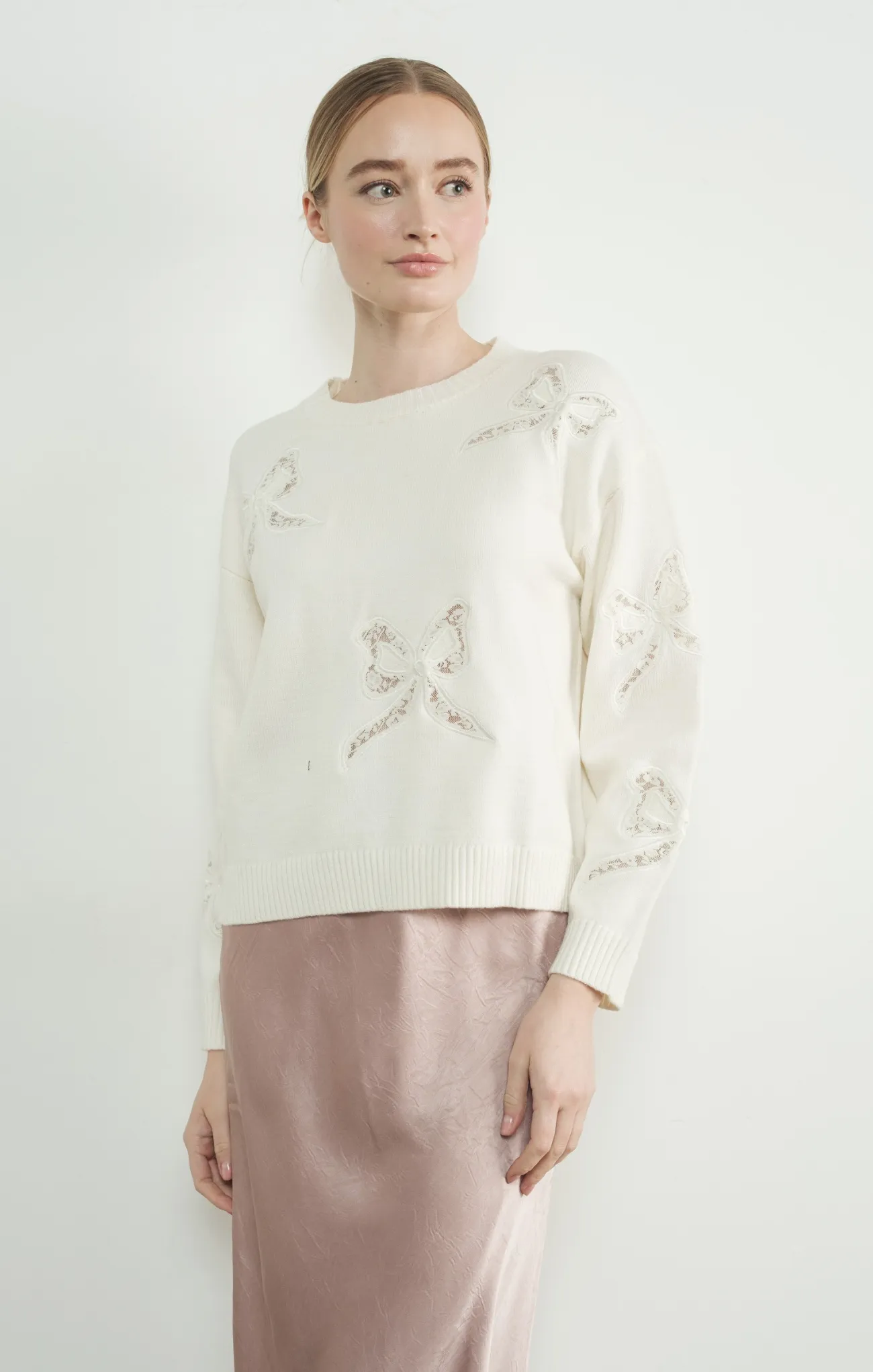 Camila Lace Bow Sweater