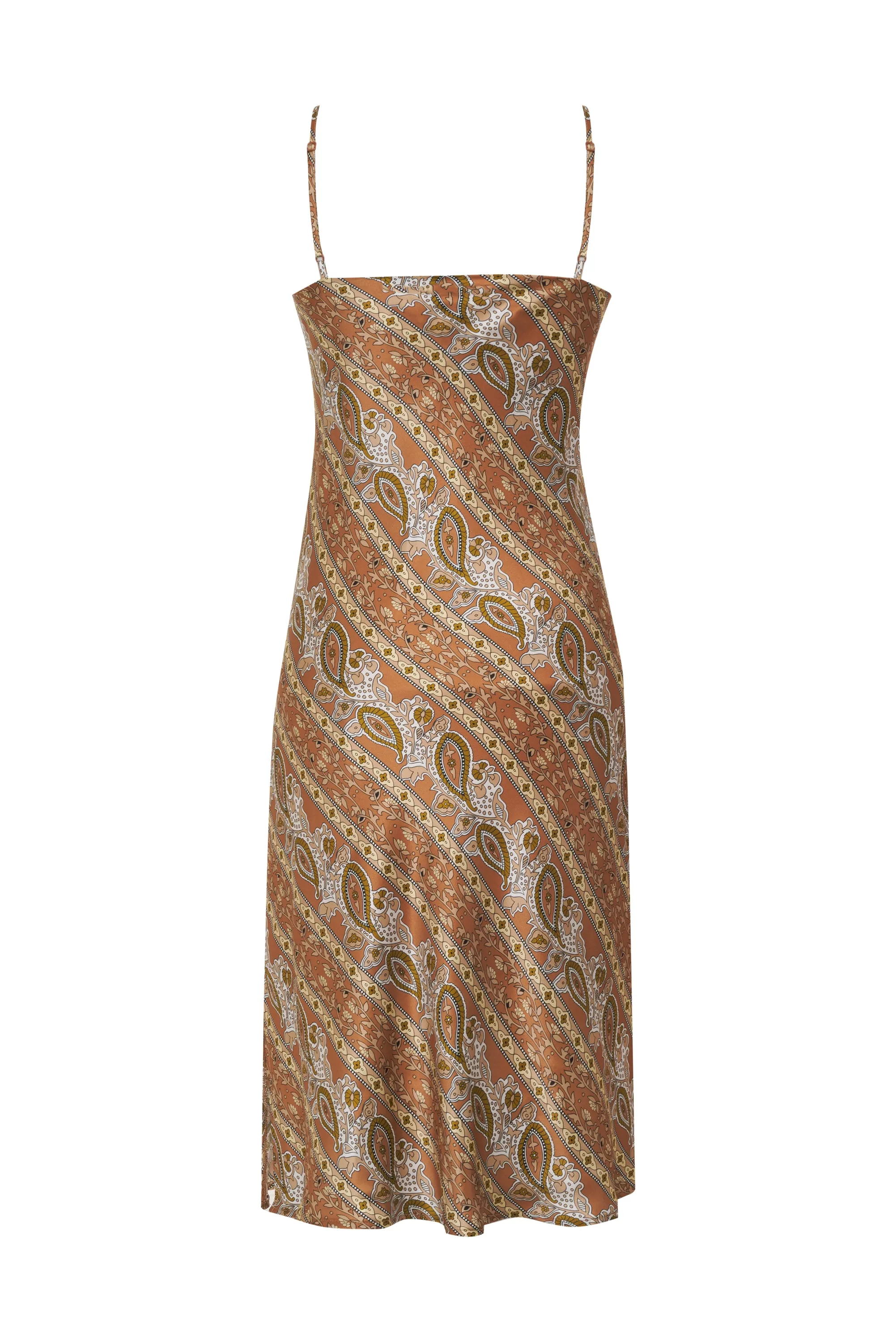 Capri Bias Midi Dress Fall Camel