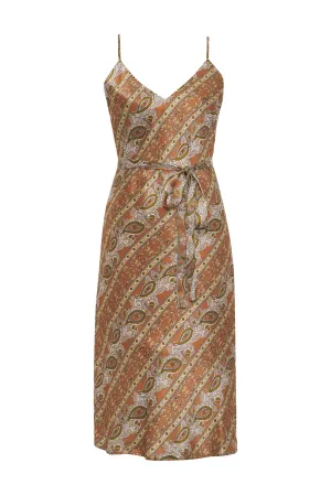Capri Bias Midi Dress Fall Camel