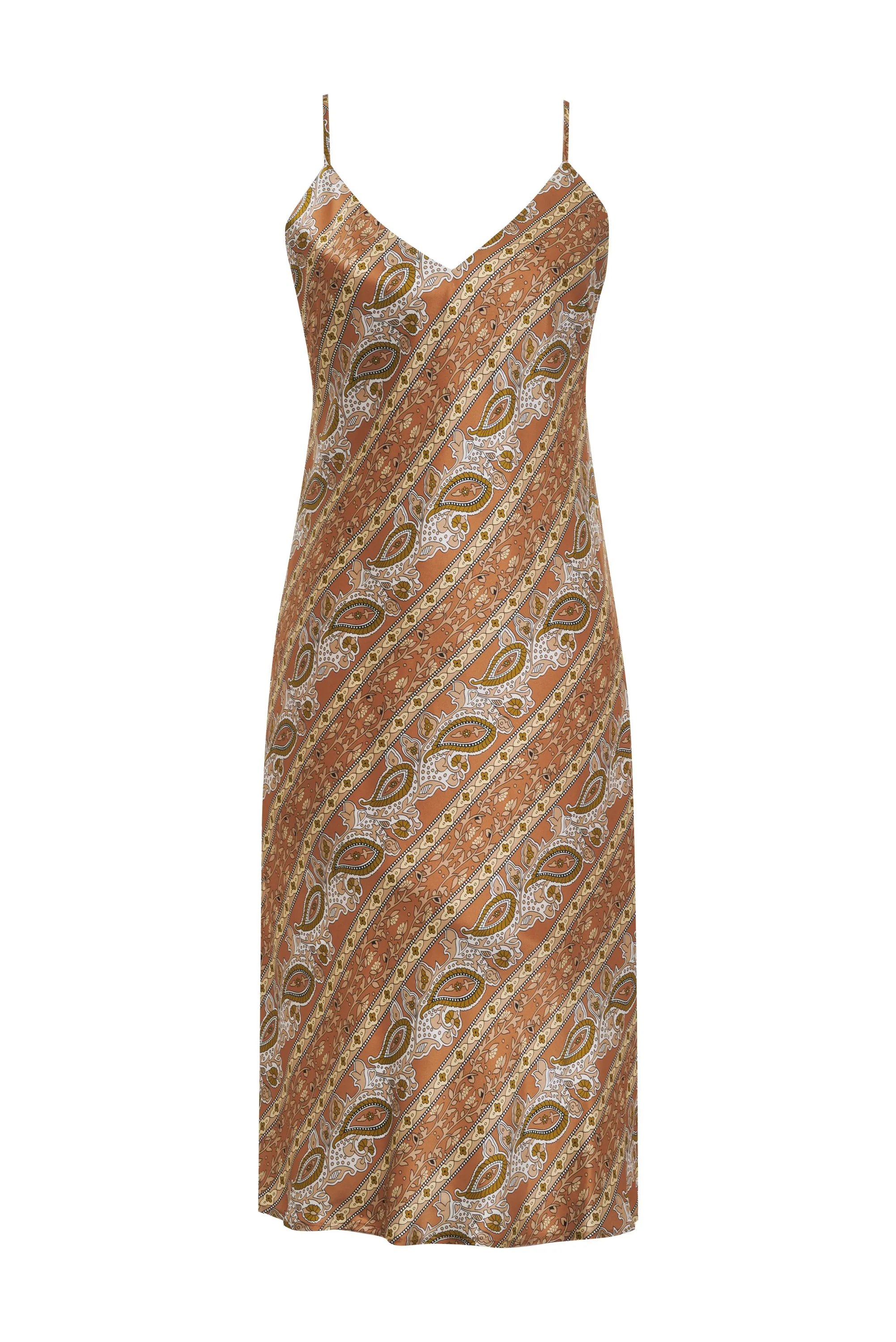 Capri Bias Midi Dress Fall Camel