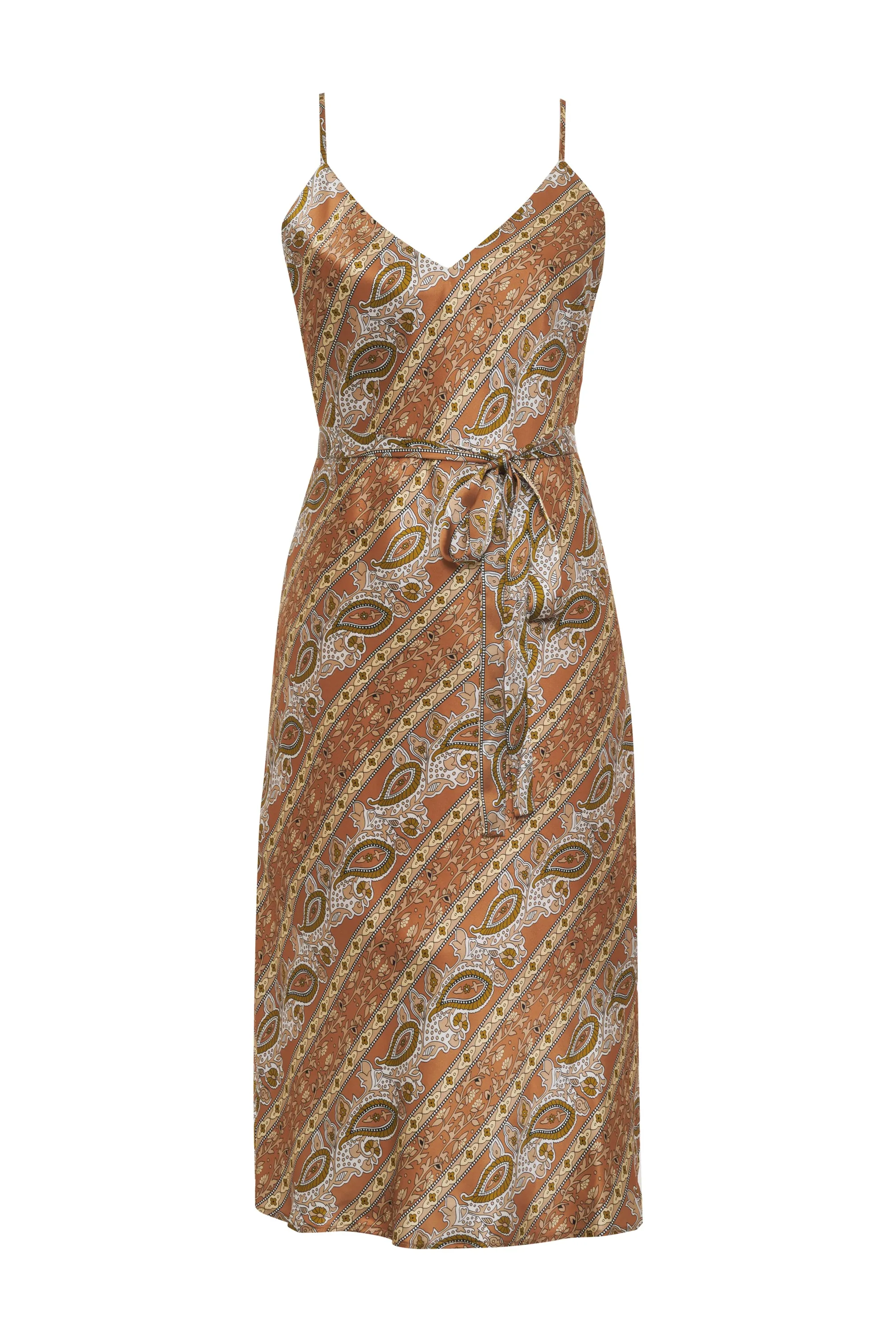 Capri Bias Midi Dress Fall Camel