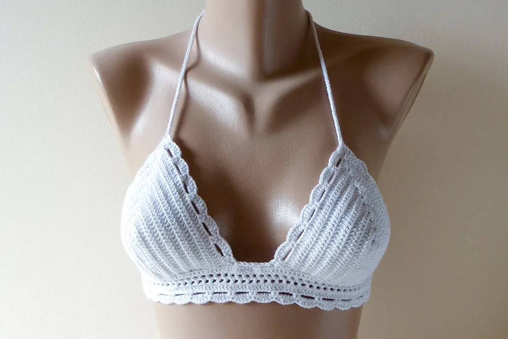 Carambola Black Crochet Swimsuit Top