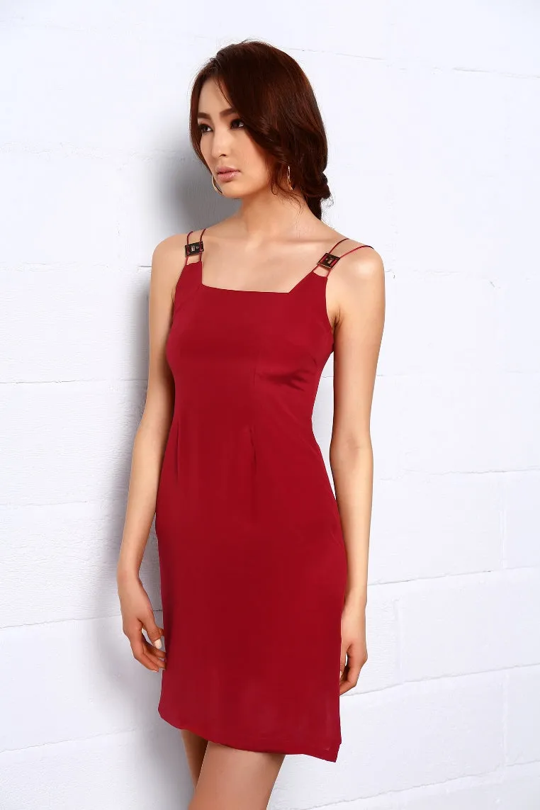 Carnelion Rectangle Silk Dress