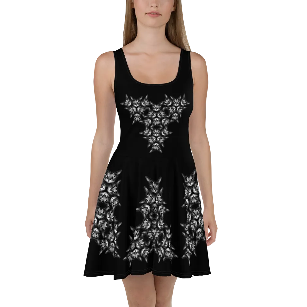 CAT FRACTAL Skater Dress