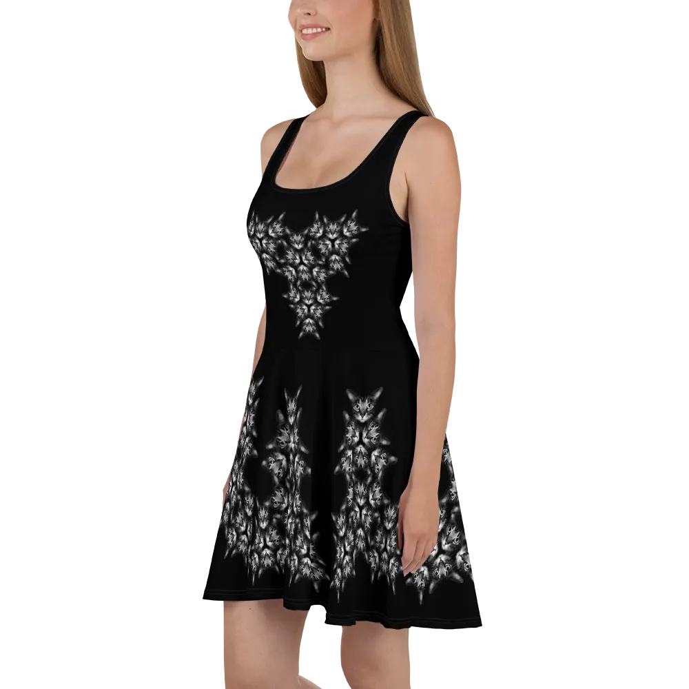CAT FRACTAL Skater Dress