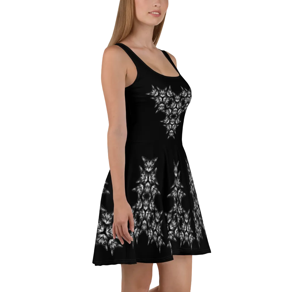 CAT FRACTAL Skater Dress