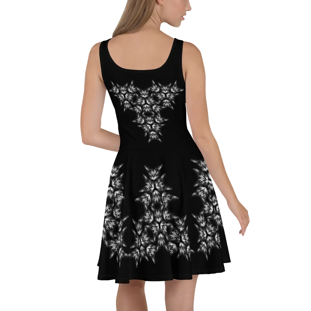 CAT FRACTAL Skater Dress