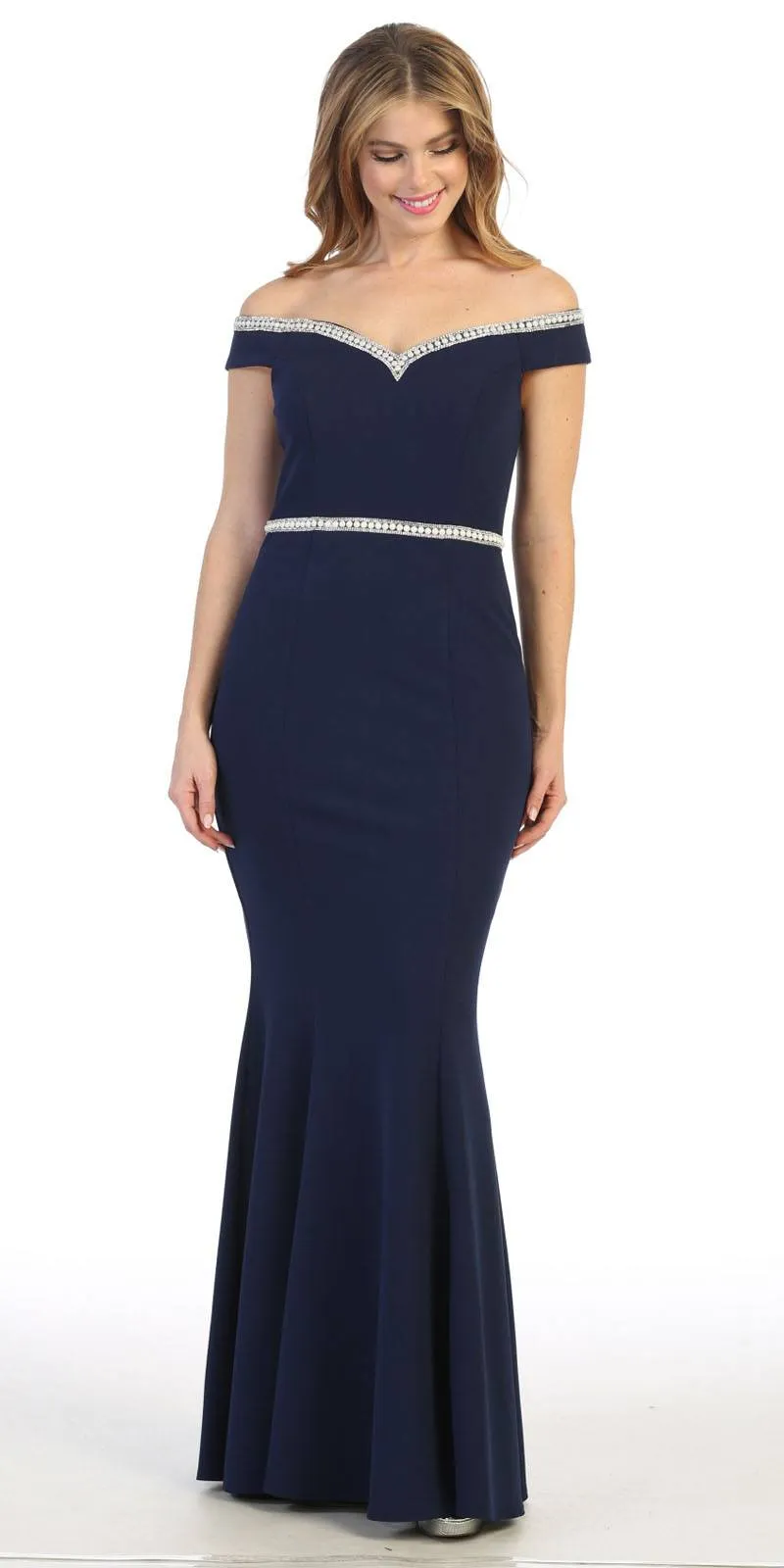 Celavie 6348 Off-Shoulder Mermaid Long Dress
