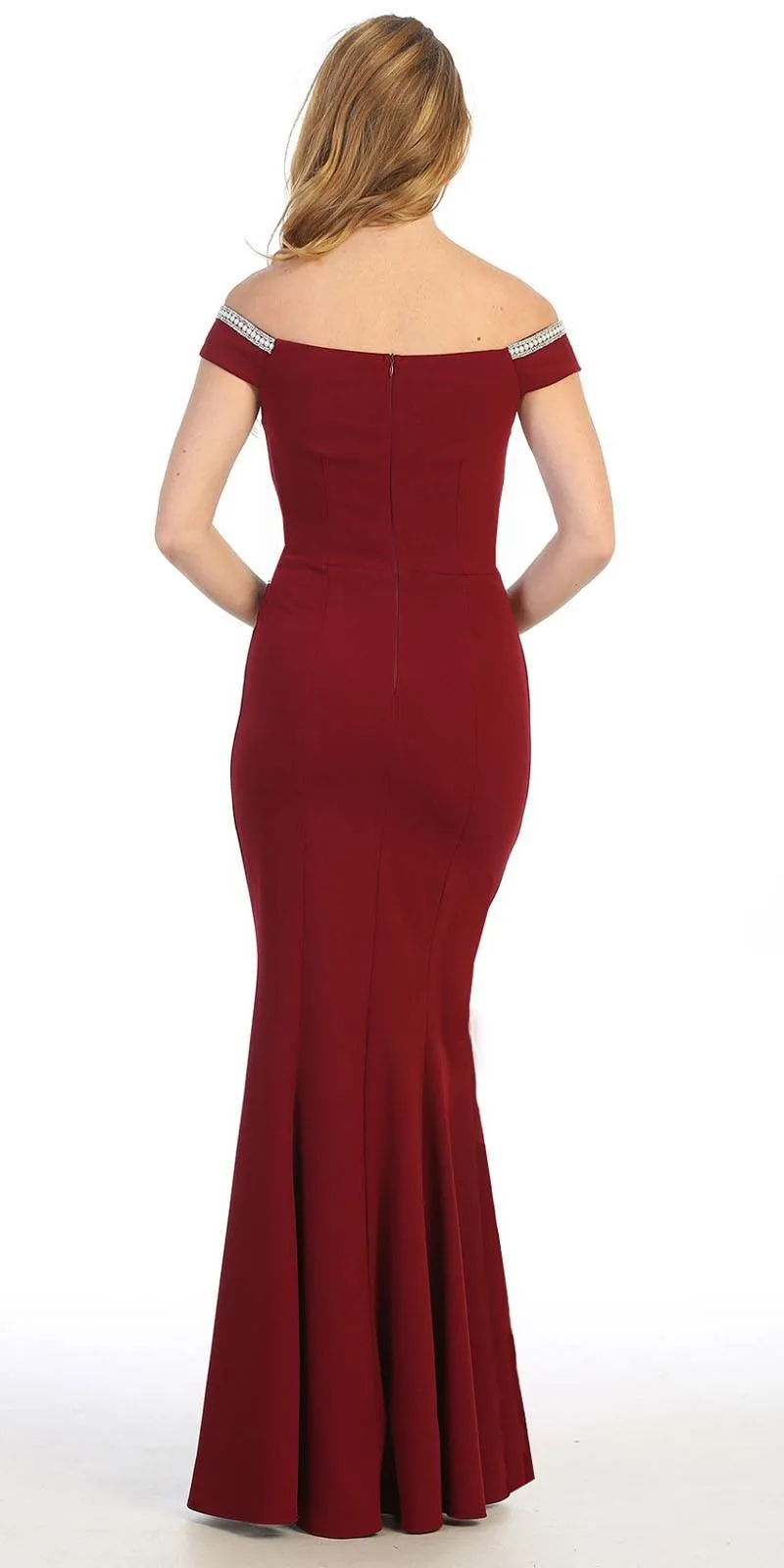 Celavie 6348 Off-Shoulder Mermaid Long Dress