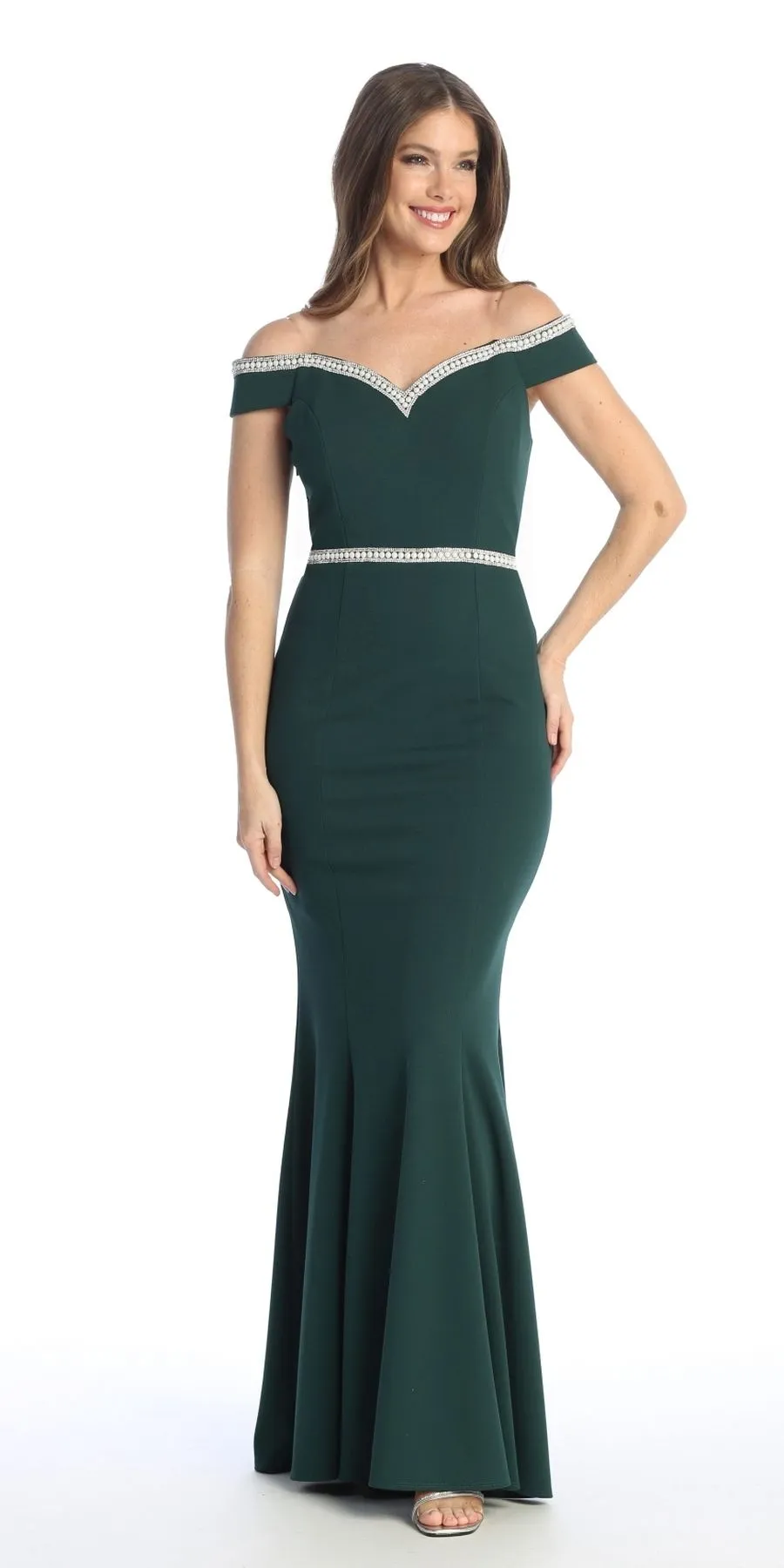 Celavie 6348 Off-Shoulder Mermaid Long Dress