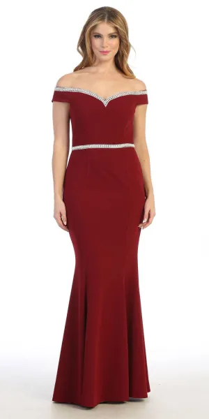 Celavie 6348 Off-Shoulder Mermaid Long Dress