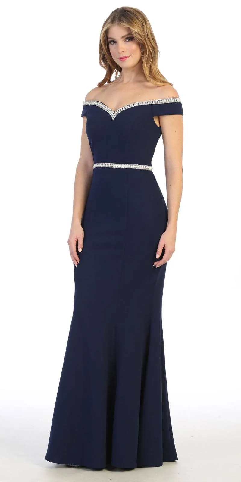 Celavie 6348 Off-Shoulder Mermaid Long Dress