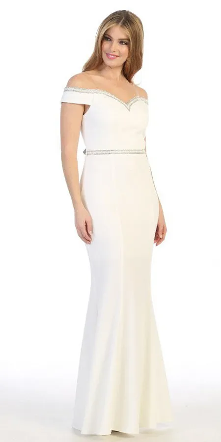 Celavie 6348 Off-Shoulder Mermaid Long Dress