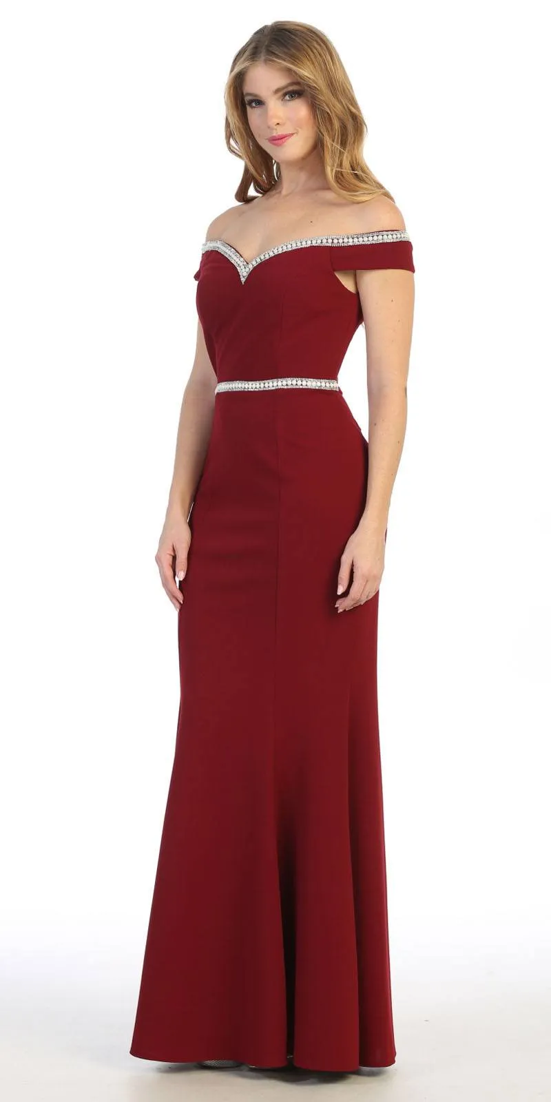 Celavie 6348 Off-Shoulder Mermaid Long Dress