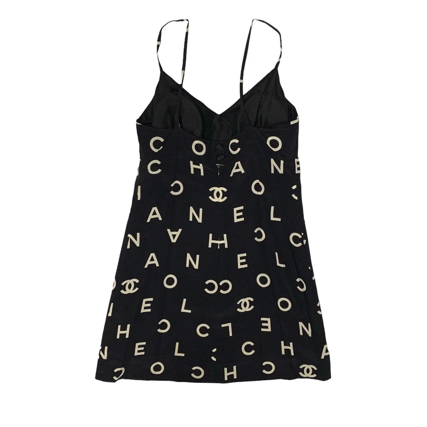 Chanel Black Coco Silk Dress