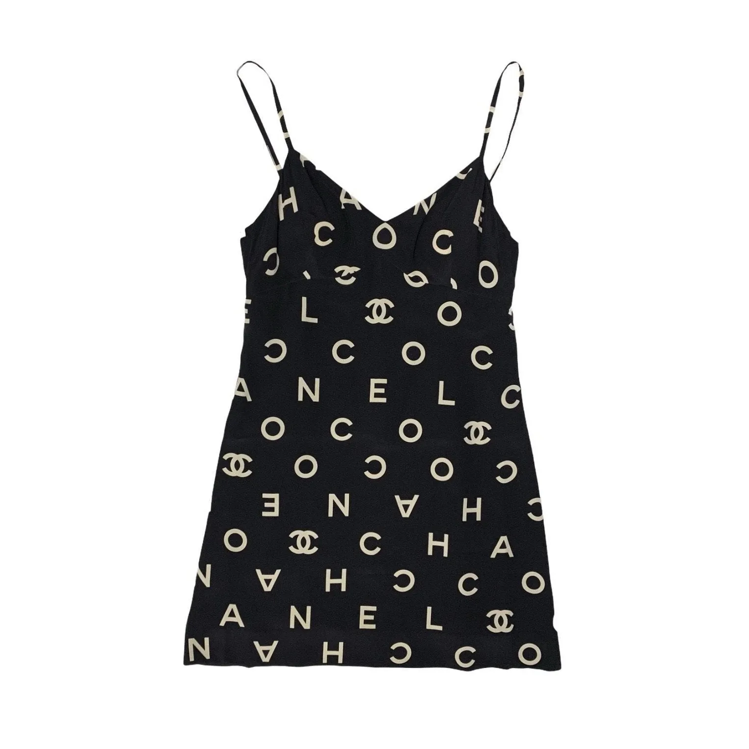 Chanel Black Coco Silk Dress