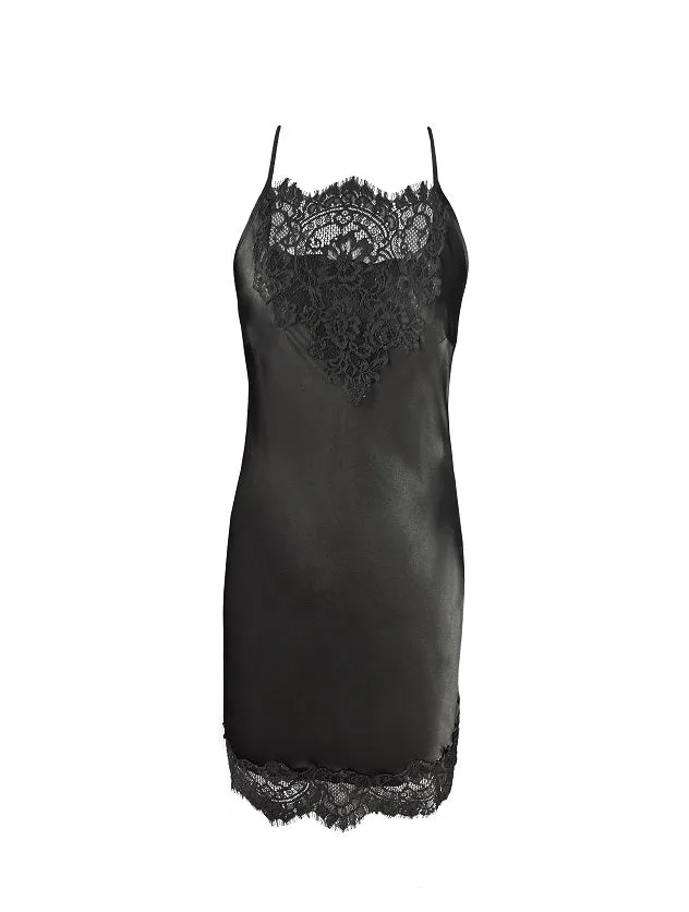 Chantal Bias Short Dress Black