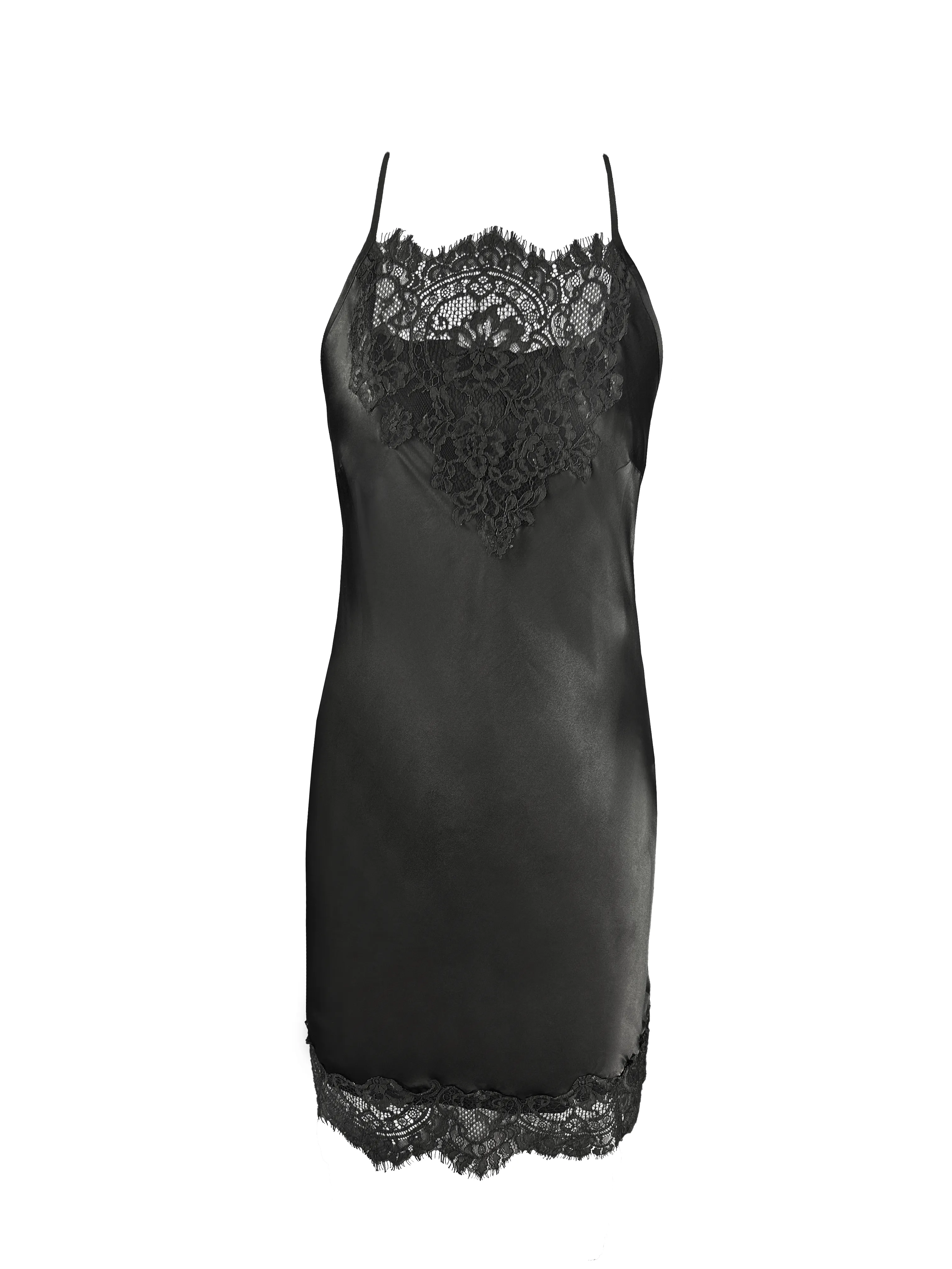 Chantal Bias Short Dress Black