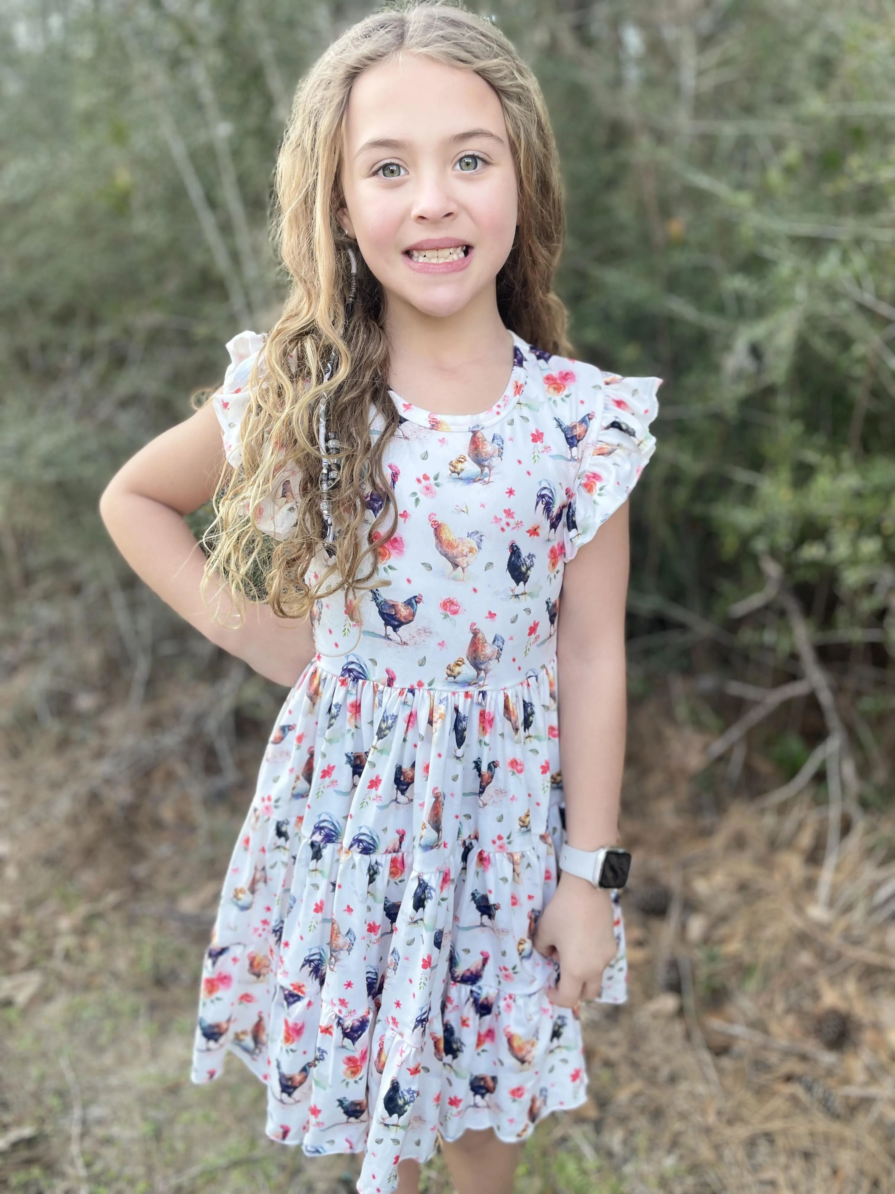 CHICKEN FLUTTER DRESS