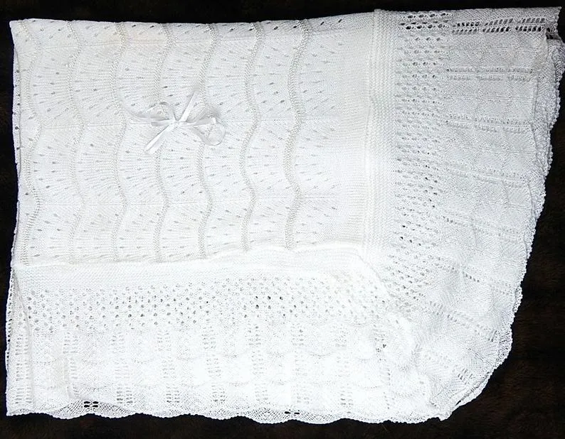 Christening Gown White - Ivory, Cotton Baptism Gown, Girls Baptism Dress, Dedication Dress,   Long Christening Gown,  Free Personalization