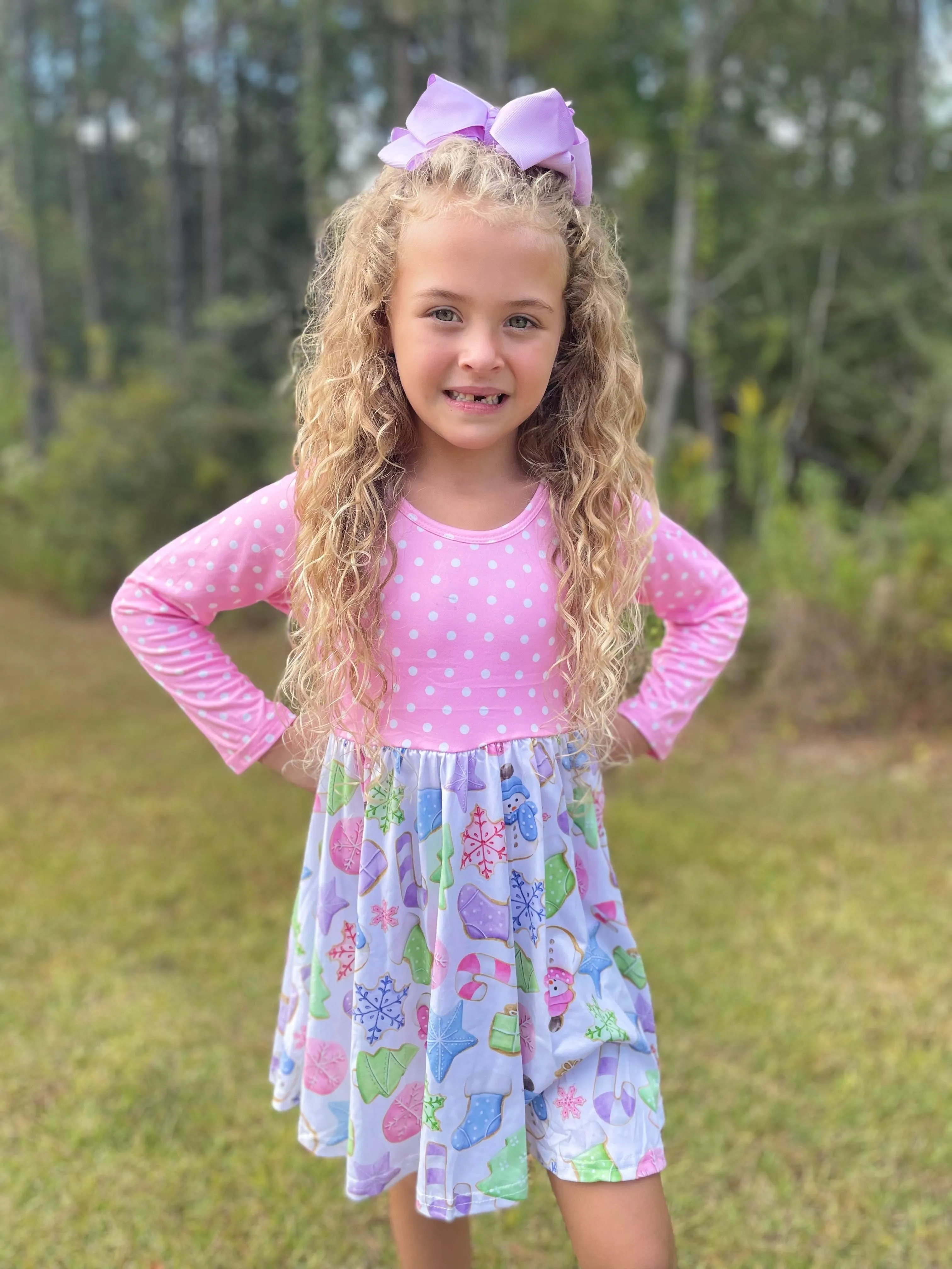 CHRISTMAS COOKIES TWIRLY DRESS