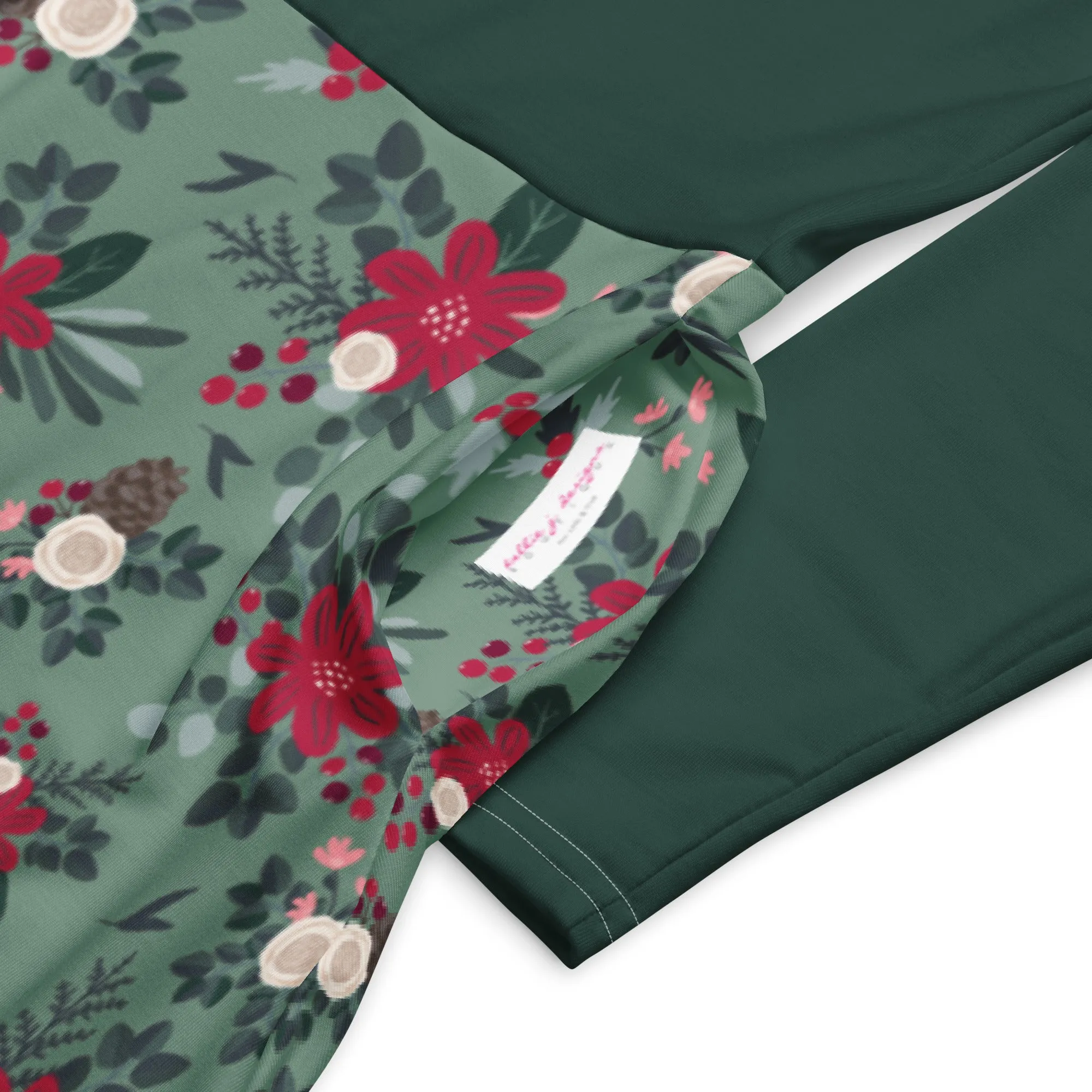 Christmas Floral Midi Dress (S-6XL)