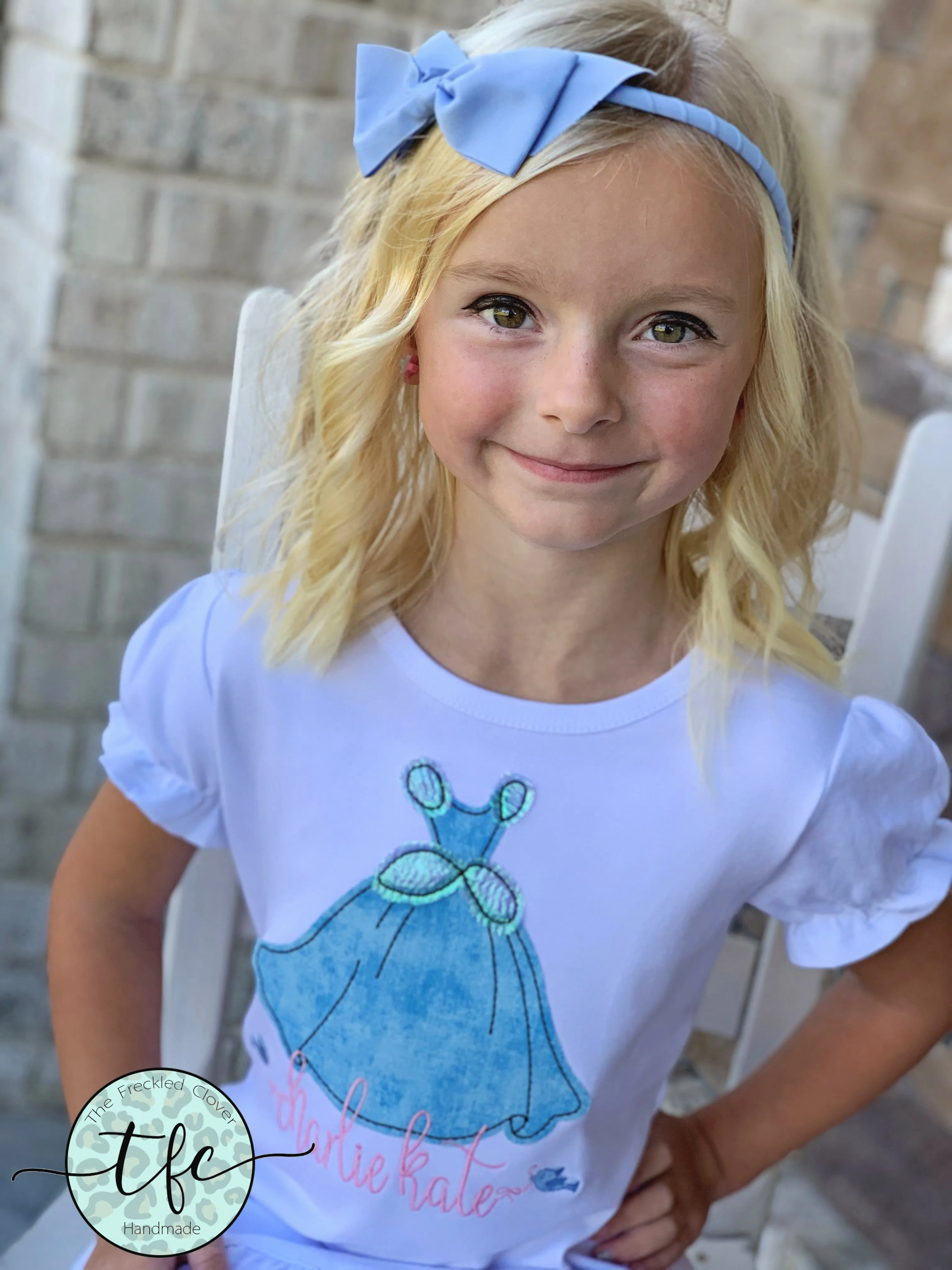 {Cinderella Dress} applique tee