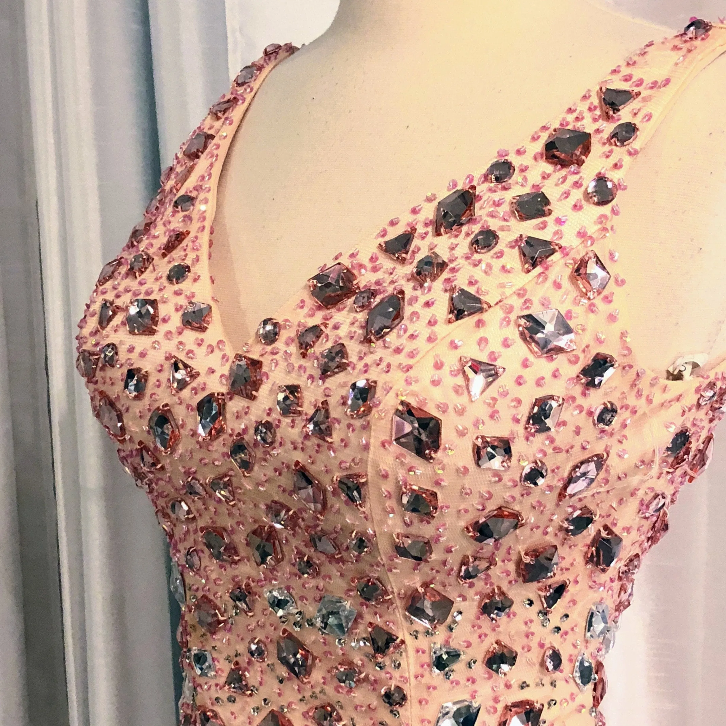 CLARISSE Peach Sheath Short Dress Size 8