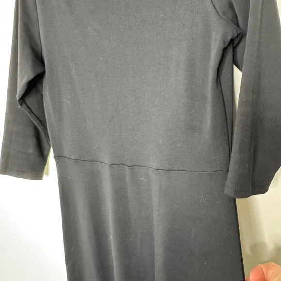 Cobalt Street 3/4 Sleeve BCI Cotton Boatneck Mid-calf Flared Dress