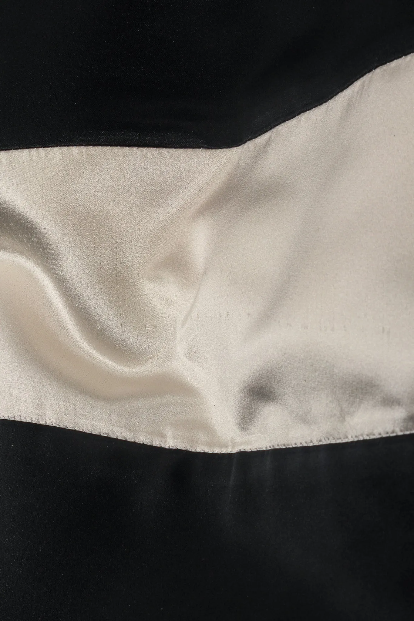 Contrast Banded Satin Ball Gown