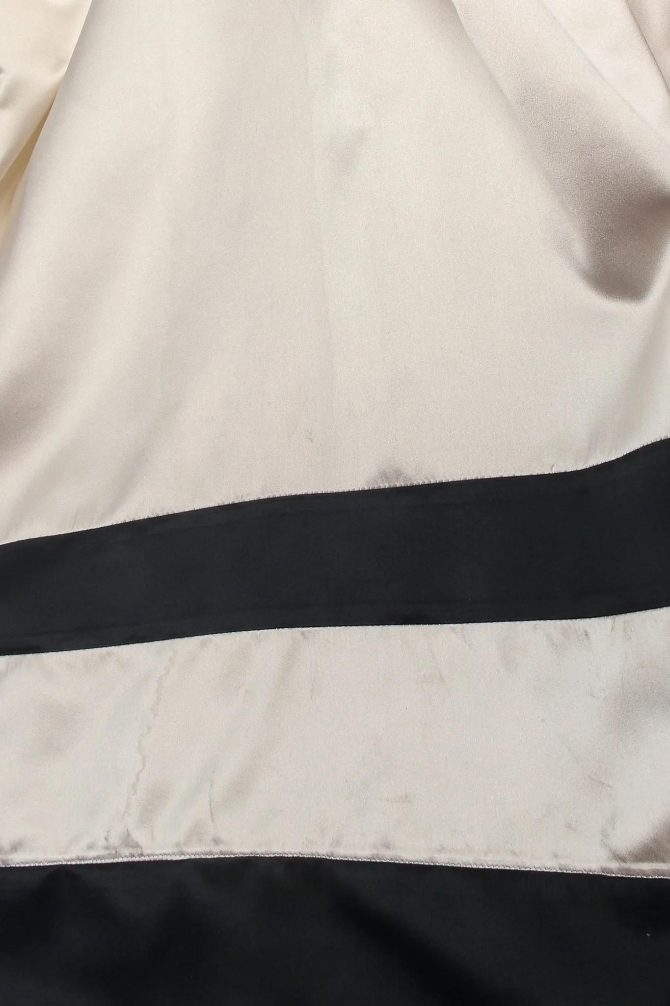 Contrast Banded Satin Ball Gown