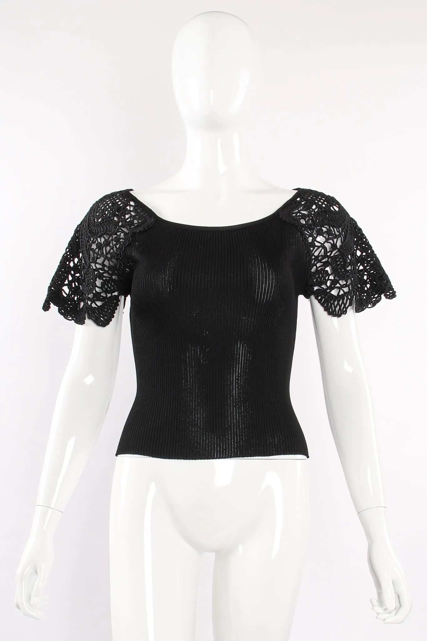 Corded Lace Sleeve Top