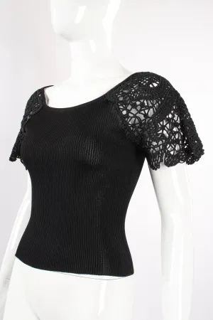 Corded Lace Sleeve Top