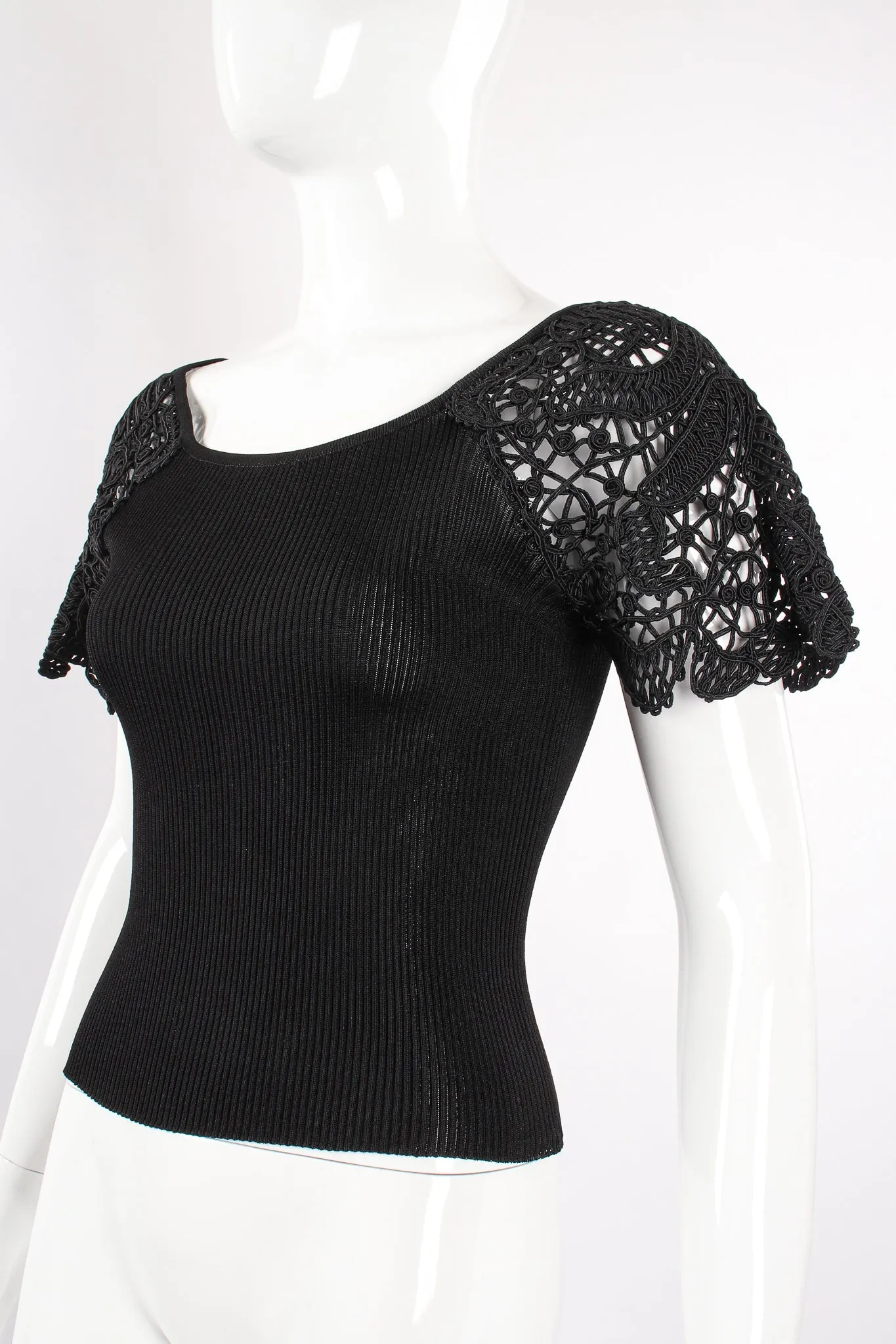 Corded Lace Sleeve Top