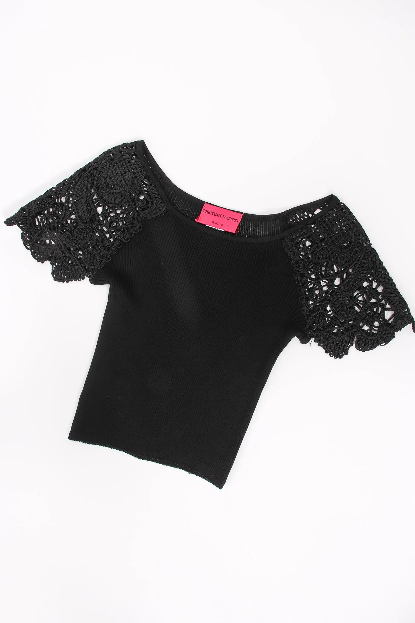 Corded Lace Sleeve Top
