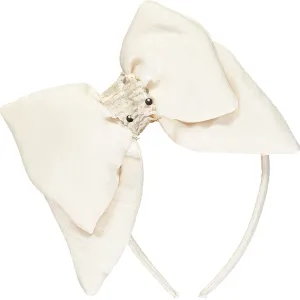 Cream Bow Hairband