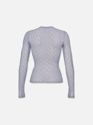 Crewneck Mesh Long Sleeve | Lilac