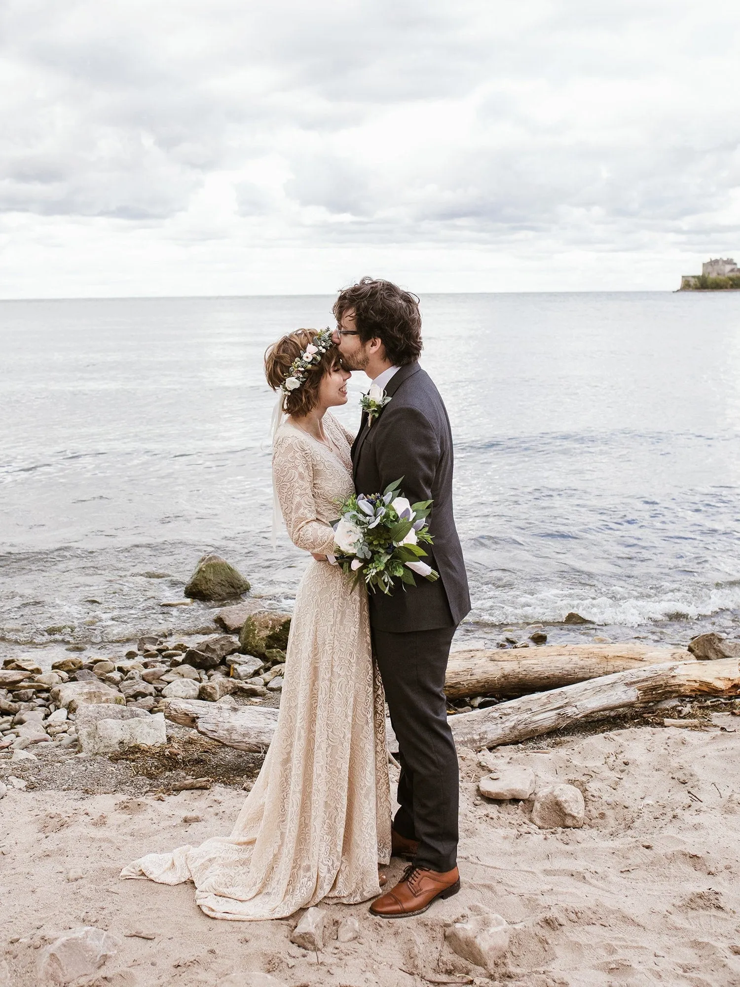 Curvy Champagne Lace Gown #1151