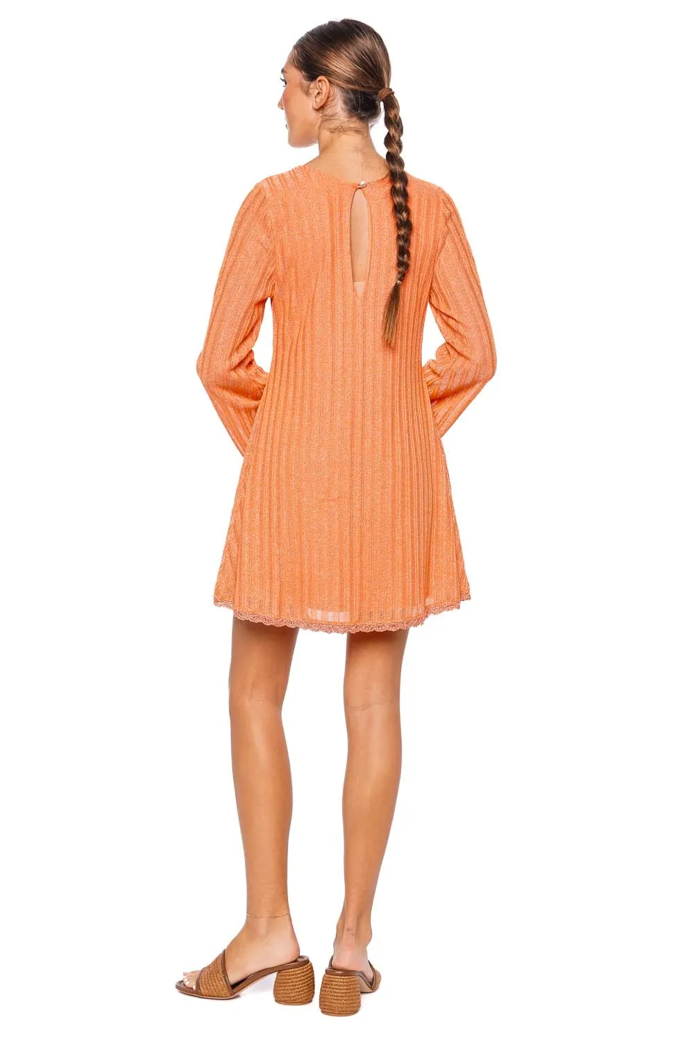 Dalia Pearl Long Sleeve Knit Mini Dress