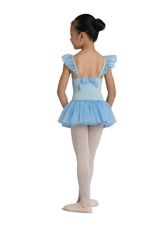 Danz N Motion Flutter Sleeve Dress Leotard with Glitter Skirt