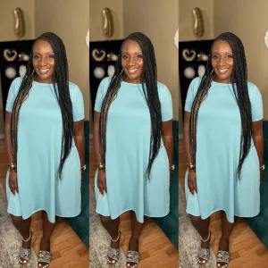 Deanna Dress - Blue Gray