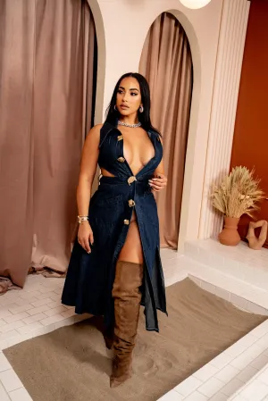 Denim Flirt Cut Out Dress