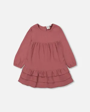 Deux Par Deux Frill Dress Plum