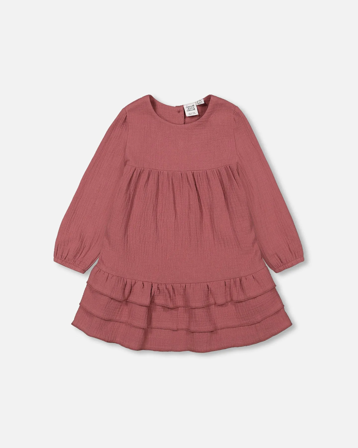 Deux Par Deux Frill Dress Plum