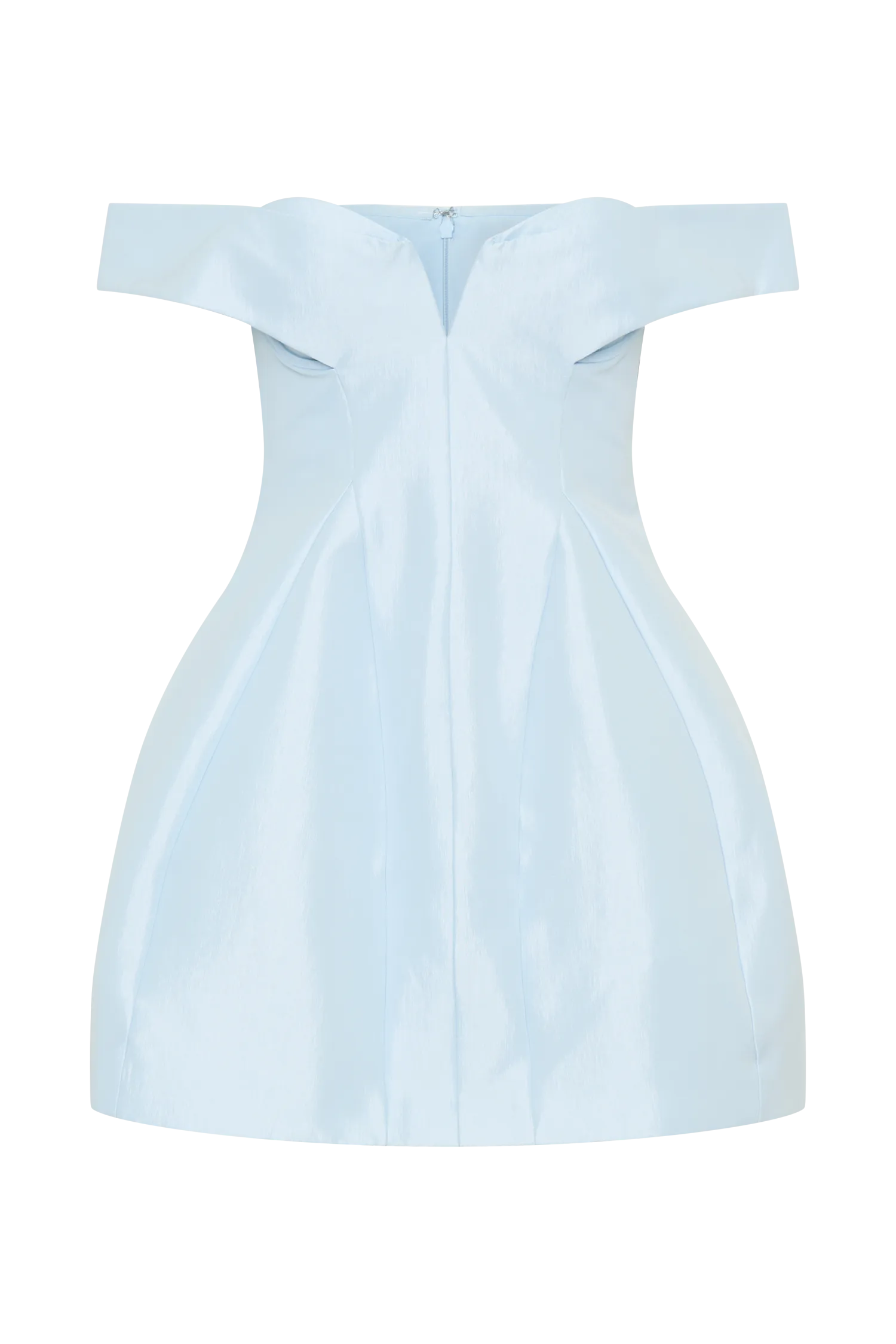 Diana Off Shoulders Mini Dress - Powder Baby Blue