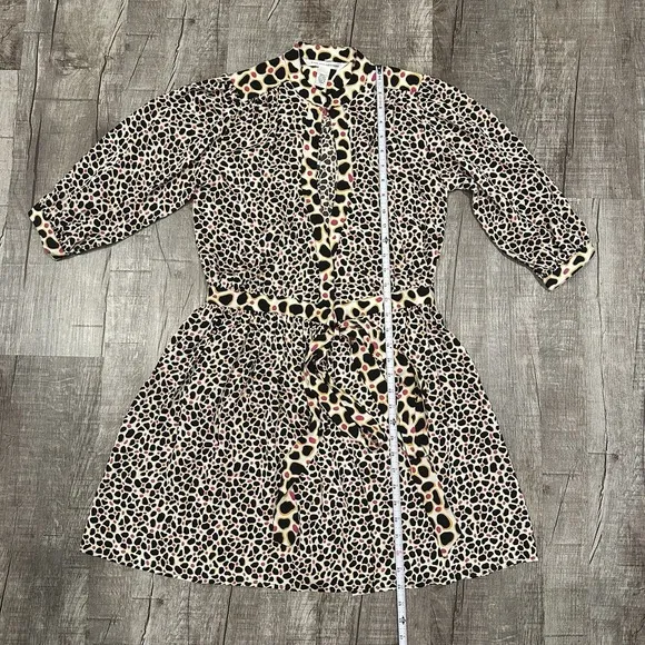 Diane Von Furstenberg Abel Surplice Wrap Dress V Neck Silk Cheetah Print Sz 2