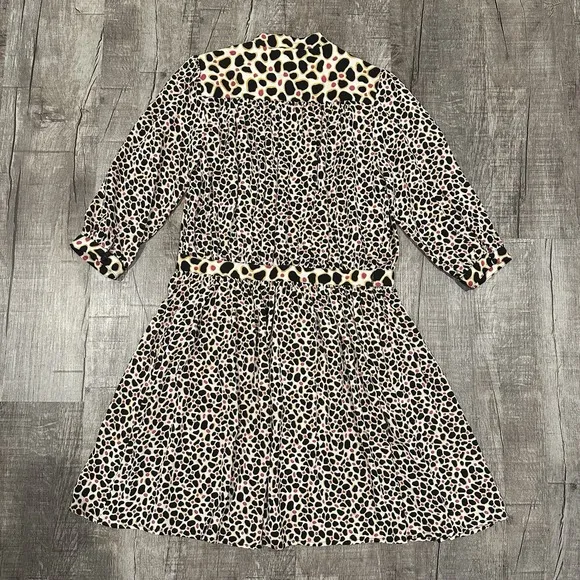 Diane Von Furstenberg Abel Surplice Wrap Dress V Neck Silk Cheetah Print Sz 2