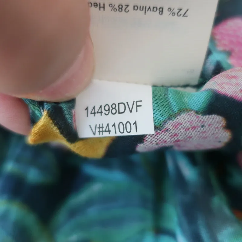 Diane von Furstenberg Tiered Maxi Dress Nea Garden Print Cotton-Silk Size Small