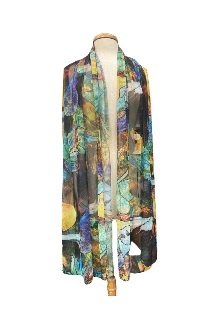 DOMINIQUE Long And Wide Sheer Shawl Stole Wrap Cover