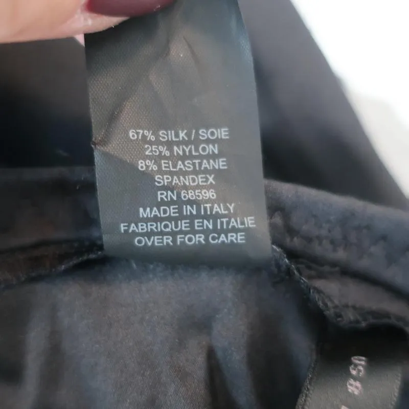 Donna Karan Collection Skirt or Strapless Dress Black Stretch Silk Size 8 NEW